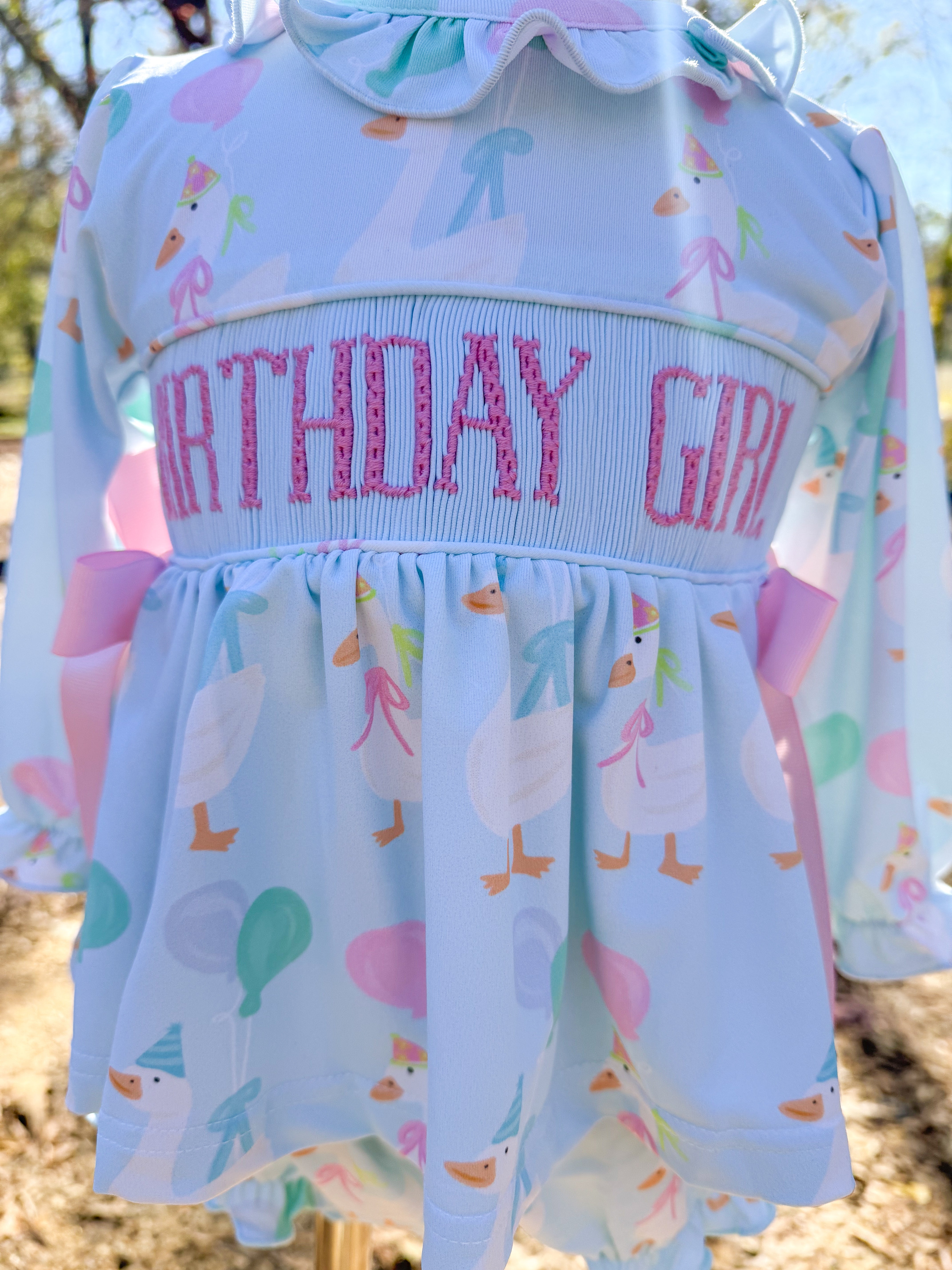 Girls Silly Goose Birthday Girl Bloomer Set