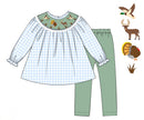 PRE ORDER Girls Smocked Little Sportsman Legging Set | ETA to LBS: SEPTEMBER