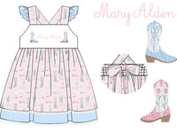 Girls French Knot “Howdy Darlin”Boot Scootin’ Cuties Bloomer Set & Dress