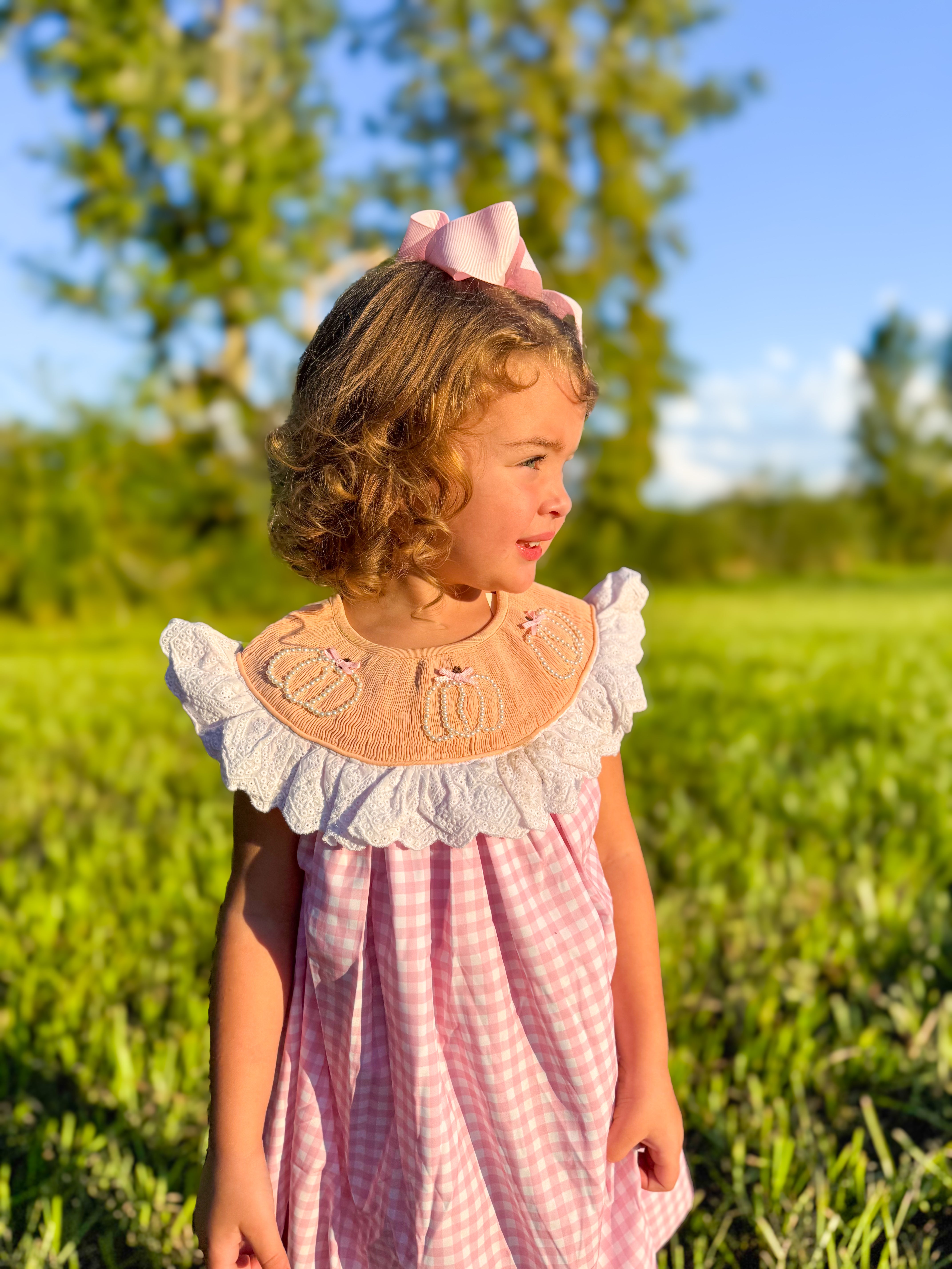 Girls Pearl Pumpkins Dress
