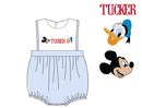Boys French Knot Mouse and Duck “Best Buds” Bubble