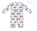 PRE ORDER Boys Here Comes the Firetruck Long Romper | ETA to LBS: DECEMBER
