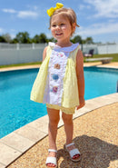 Girls French Knot Sandy Shores Bloomer Set & Dress