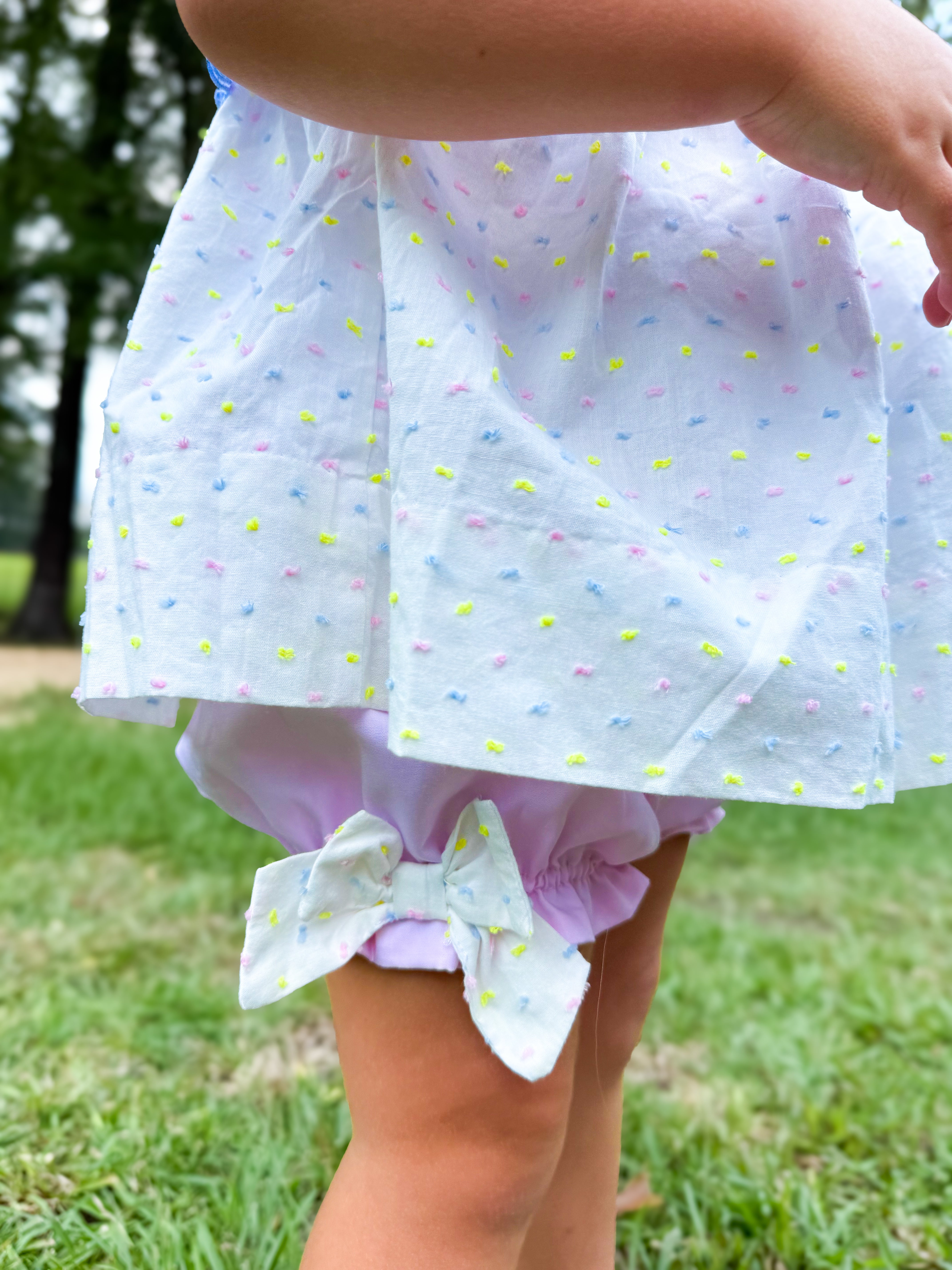 Girls French Knot Crayons Bloomer Set & Dress