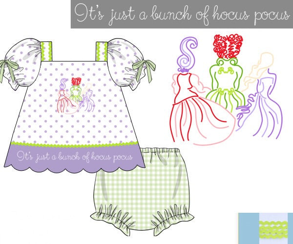 Girls Its Just A Bunch Of Hocus Pocus Bloomer Set