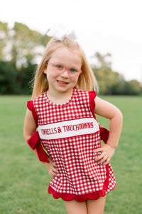 Girls Smocked Game Day Classics Bubble Bloomer Short Set