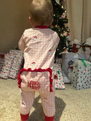 Girls Embroidered Santa Knit Lounge Zippy