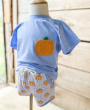Boys Gingham Pumpkins Short Set