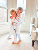 Boys Embroidered Santa Knit Lounge Set