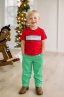 PRE ORDER Boys Smocked Holiday Cheer Pant Set | ETA to LBS: OCTOBER