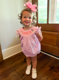 PRE ORDER Girls Custom Smocked Friendly Ghosts Bloomer Set | ETA to LBS: SEPTEMBER