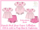 Girls French Knot Bow Bloomer Set