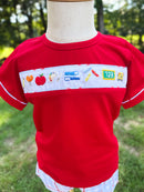 Boys Embroidered Schoolyard Classics Short Set