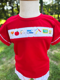 Boys Embroidered Schoolyard Classics Short Set