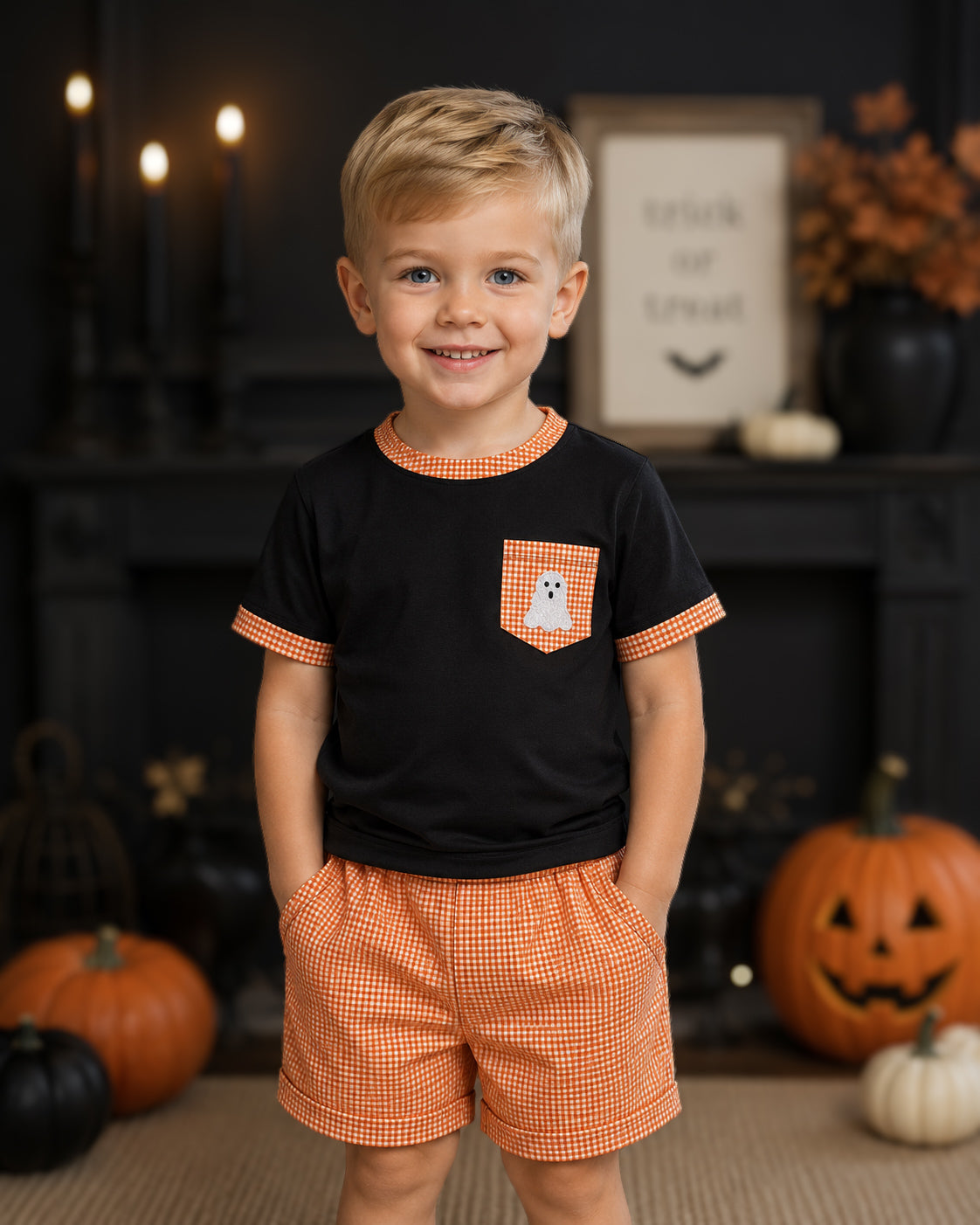PRE ORDER Boys French Knot Ghost Short Set | ETA to LBS: SEPTEMBER