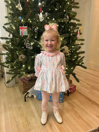 Girls Pastel Bottle Brush Trees Legging Set