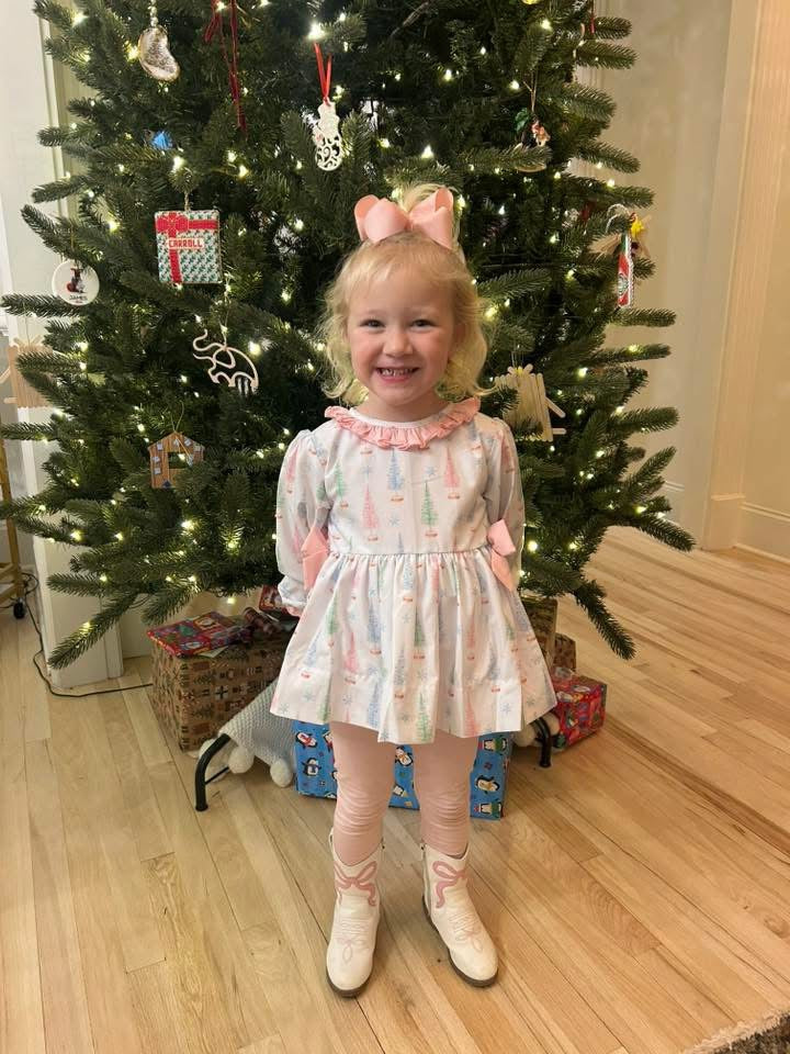 Girls Pastel Bottle Brush Trees Legging Set