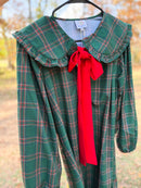 Womens Evergreen Plaid Midi Dress