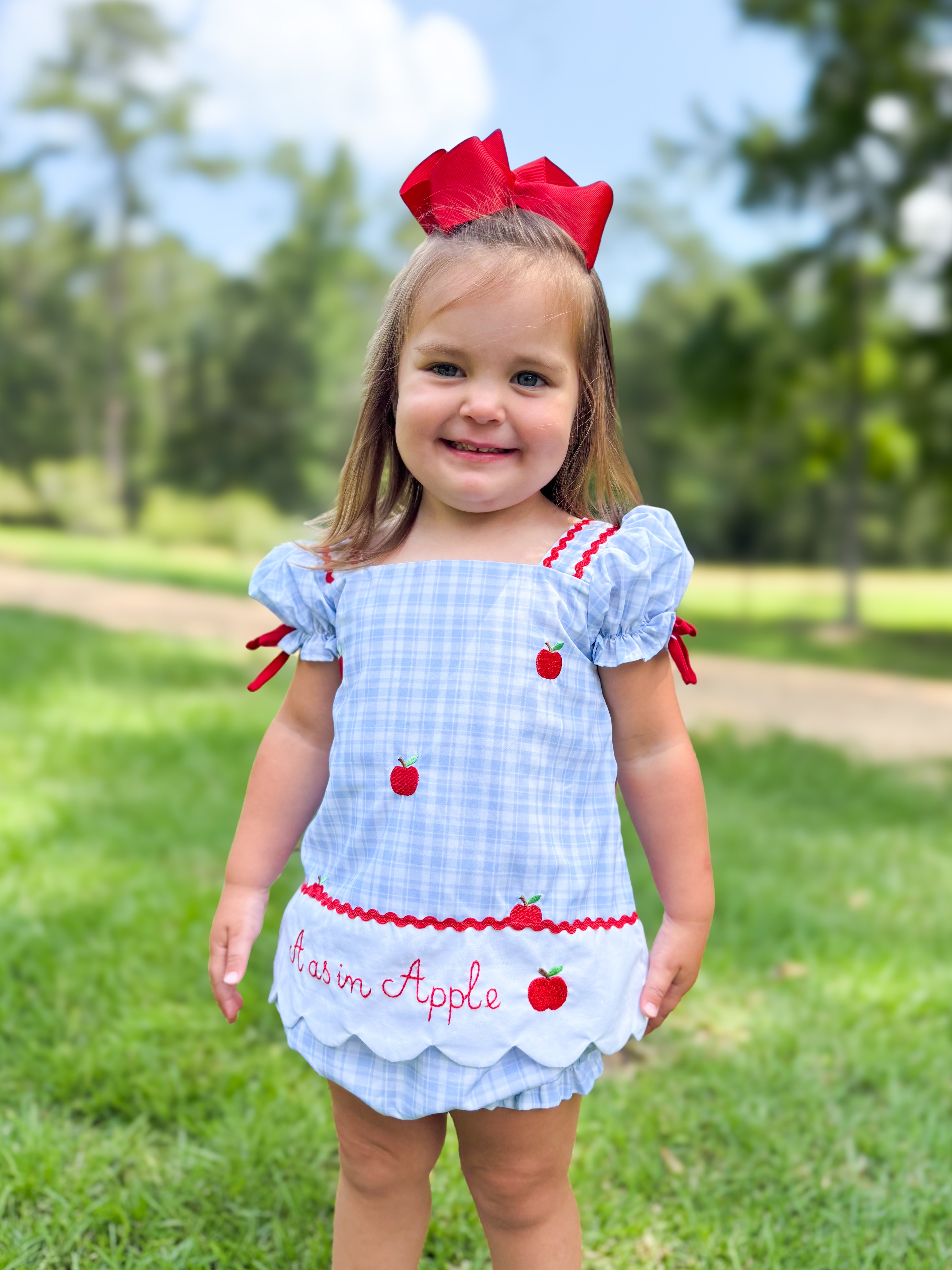 Girls A as in Apple Bloomer Set & Dress