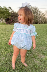 Girls Smocked Daddy’s Girl Bubble