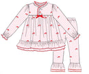 Girls Embroidered Santa Knit Lounge Set