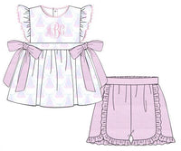 PRE ORDER Girls Sailboat Print Short Set ETA: MAY