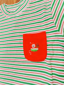 Squiggles by Charlie Flying Santa Pocket Tee RTS