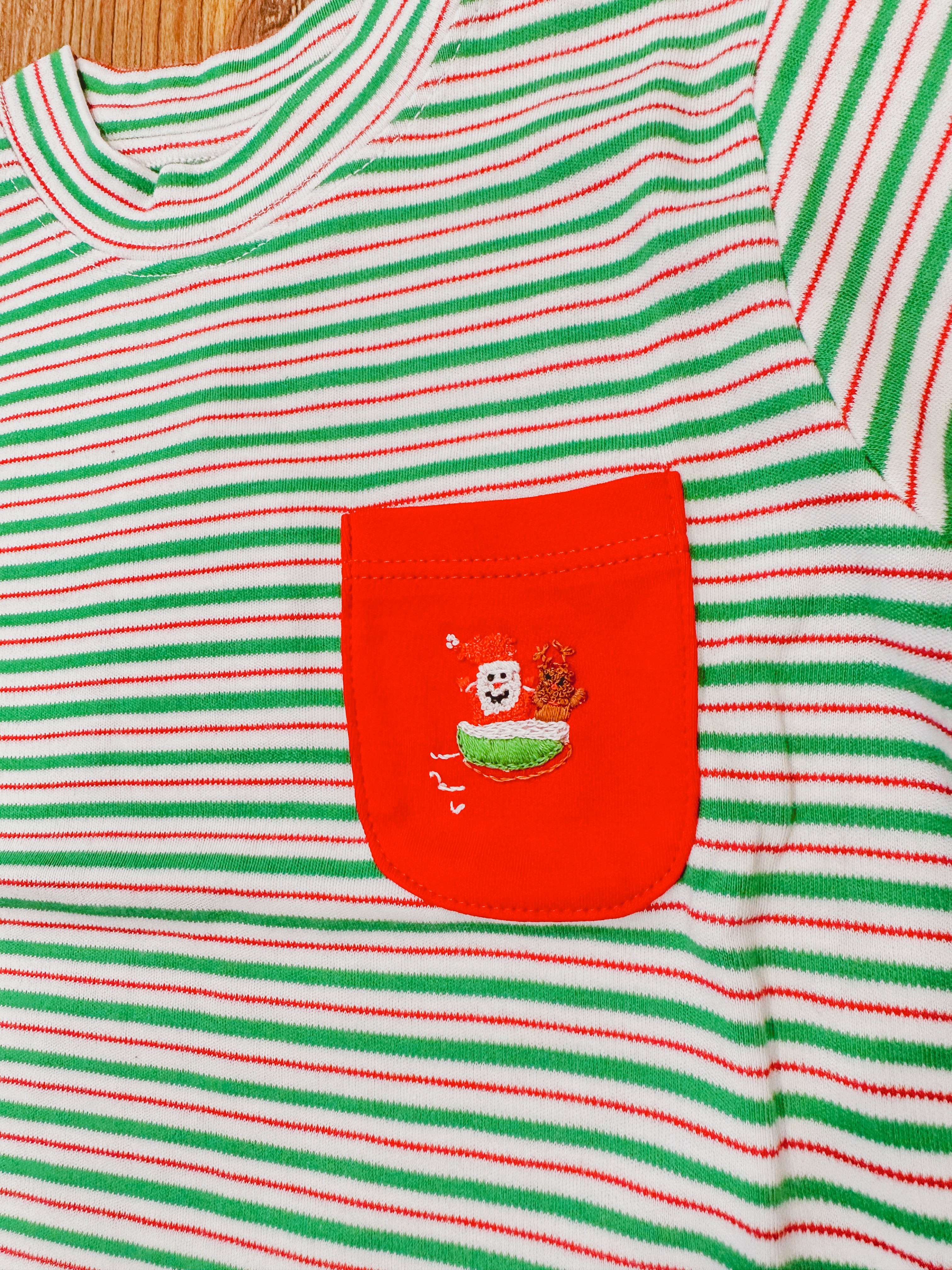 Squiggles by Charlie Flying Santa Pocket Tee RTS