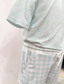 Boys Gingham Mouse Short Set RTS