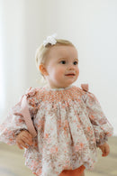 PRE ORDER Girls Smocked Mauve Floral Antique Bloomer Set & Dress | ETA to LBS: SEPTEMBER