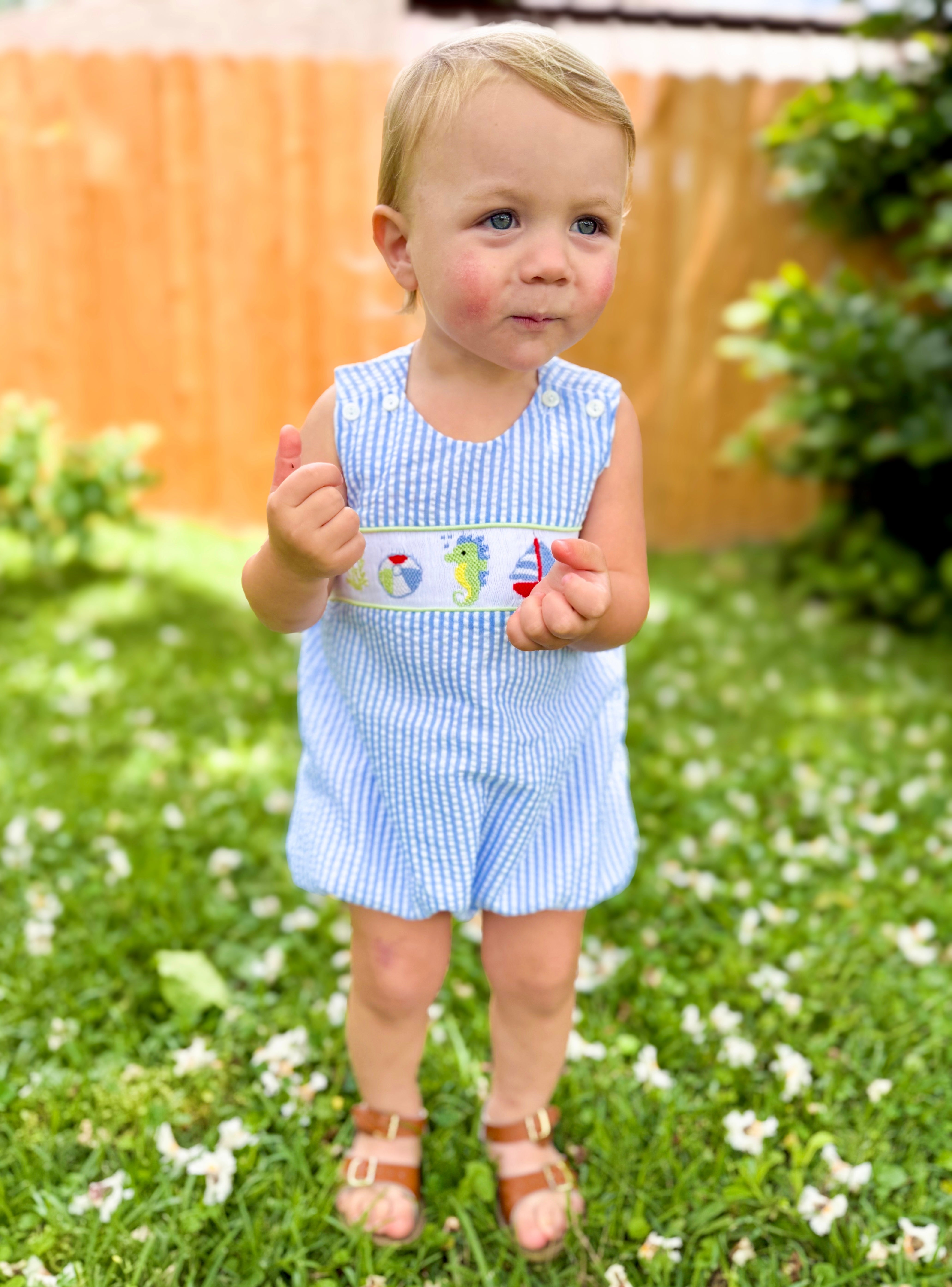 Boys Under the Sea Smocked Bubble