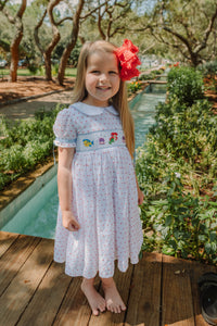 Girls Smocked Under The Sea Dress RTS