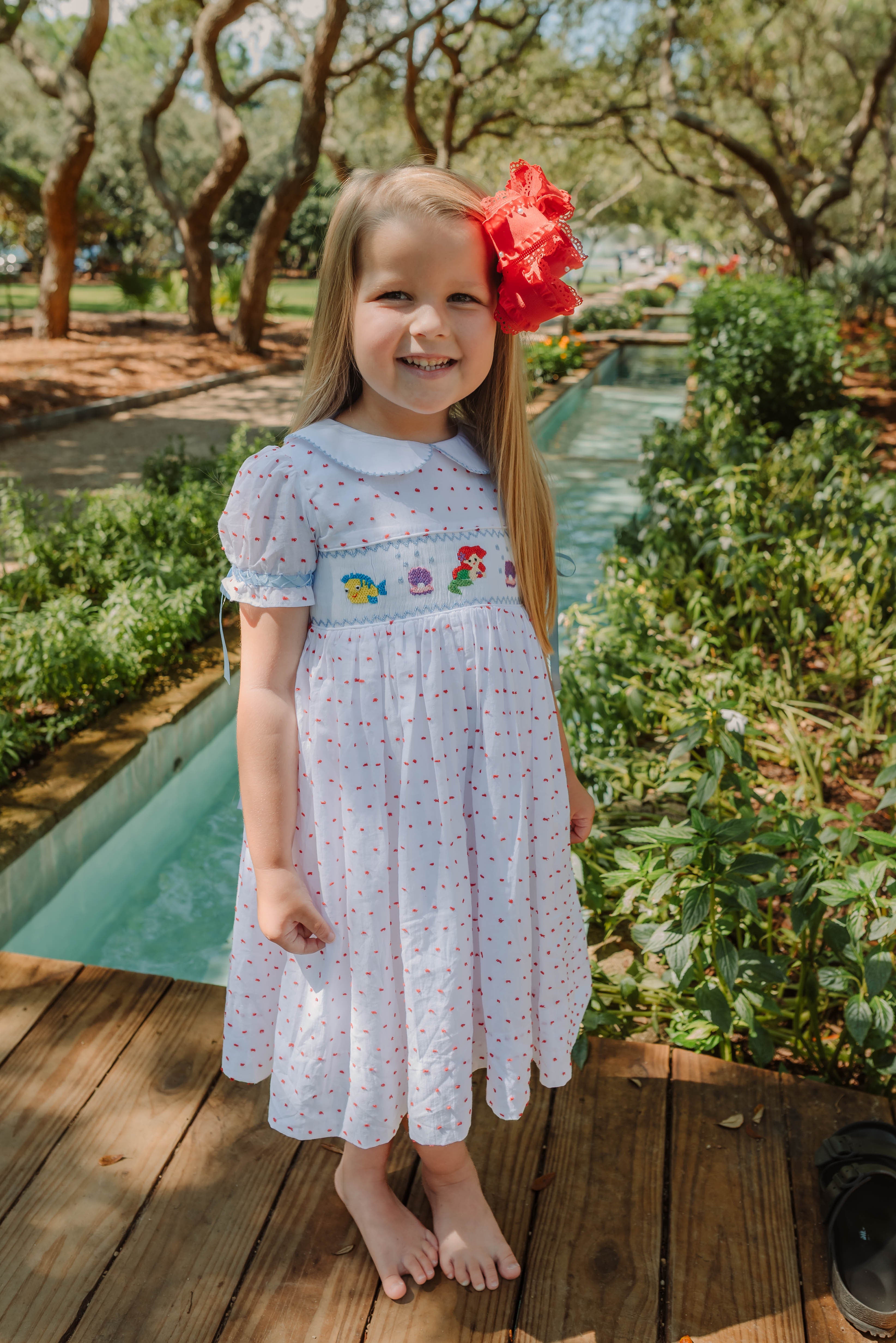 Girls Smocked Under The Sea Dress RTS