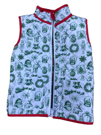 Boys Reversible Seasons Greetings Vest