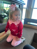 Girls Bow Cardigan Legging Set