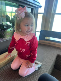 Girls Bow Cardigan Legging Set