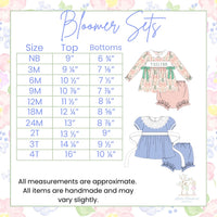 PRE ORDER Girls Toile Garden Bows Smock Bloomer Set & Dress | ETA to LBS: March