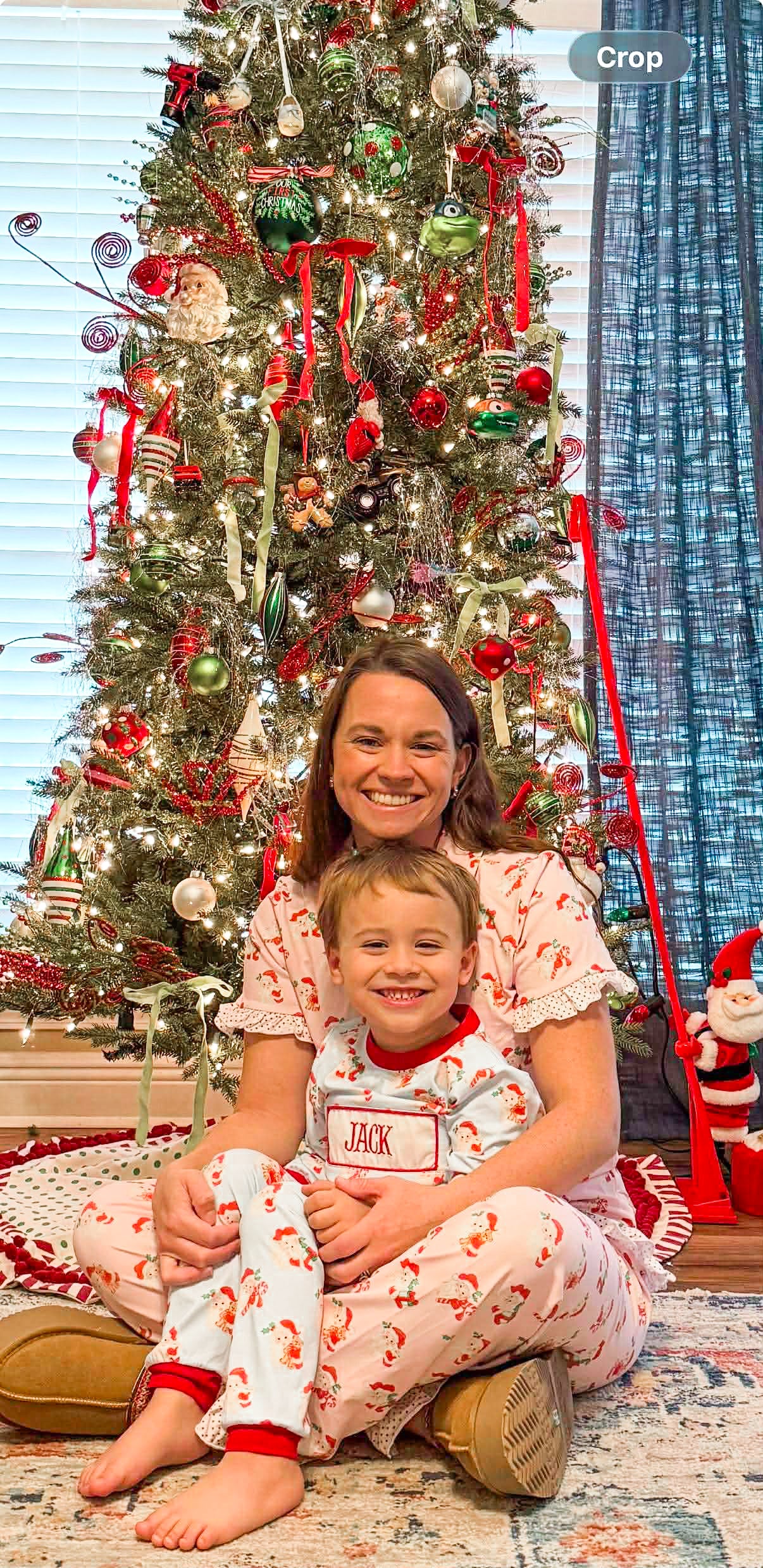 Boys Watercolor Santa Knit Lounge set