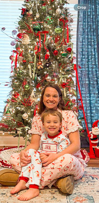 Boys Watercolor Santa Knit Lounge set