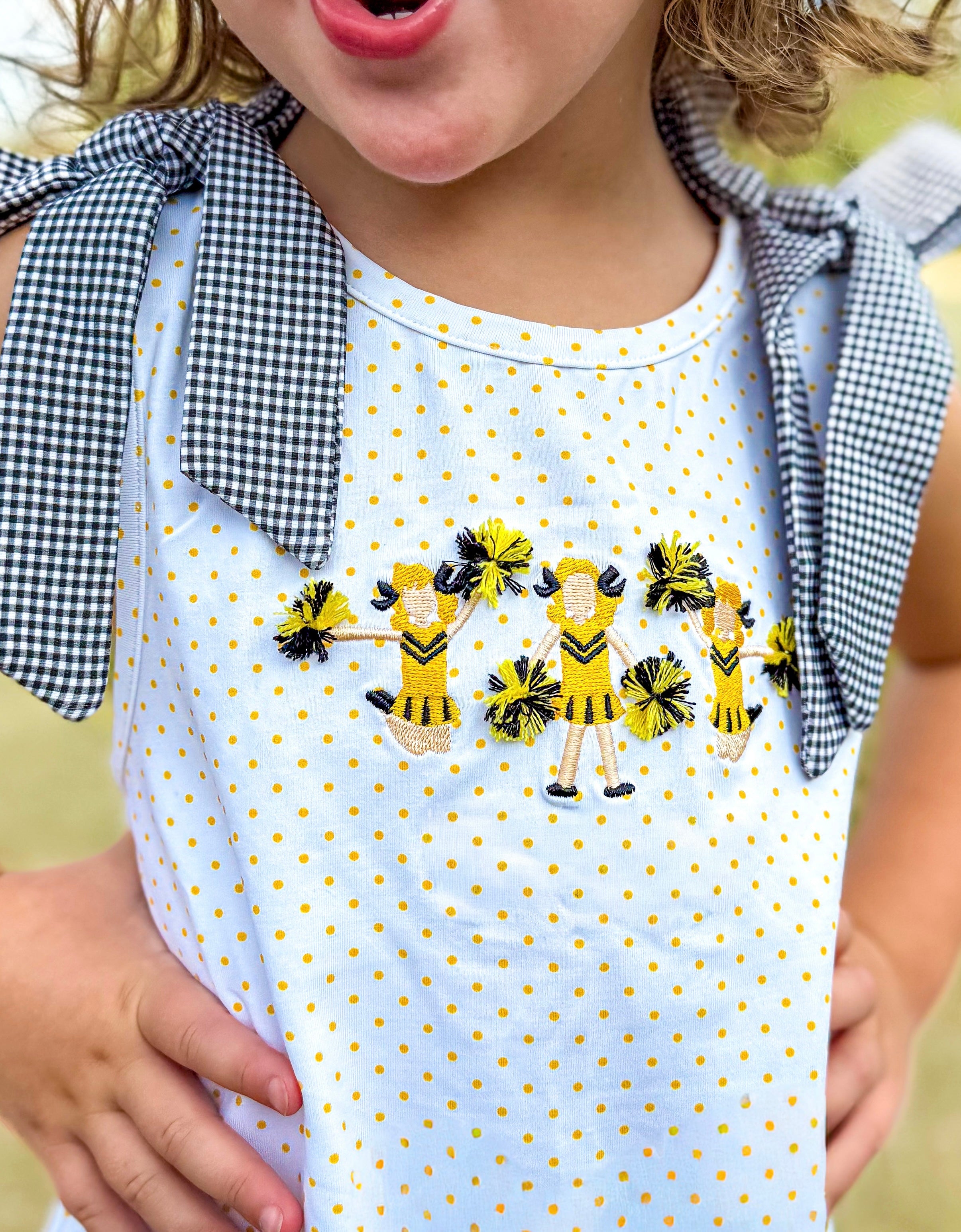 Girls Embroidered Cheerleaders Bubble