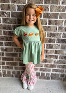 Girls Here For The Pie French Knot Ruffle Pants Set