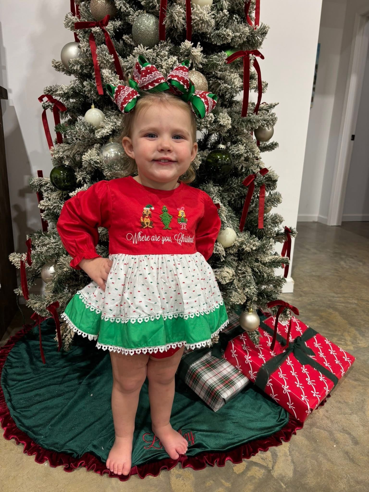 Girls You’re a Mean One French Knot Skirted Bubble