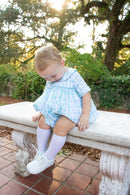 PRE ORDER Boys Blue-Green Plaid Smock Bubble | ETA to LBS: LATE FEBRUARY