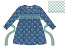PRE ORDER Girls Blue Willow Bloomer Set & Dress | ETA to LBS: SEPTEMBER