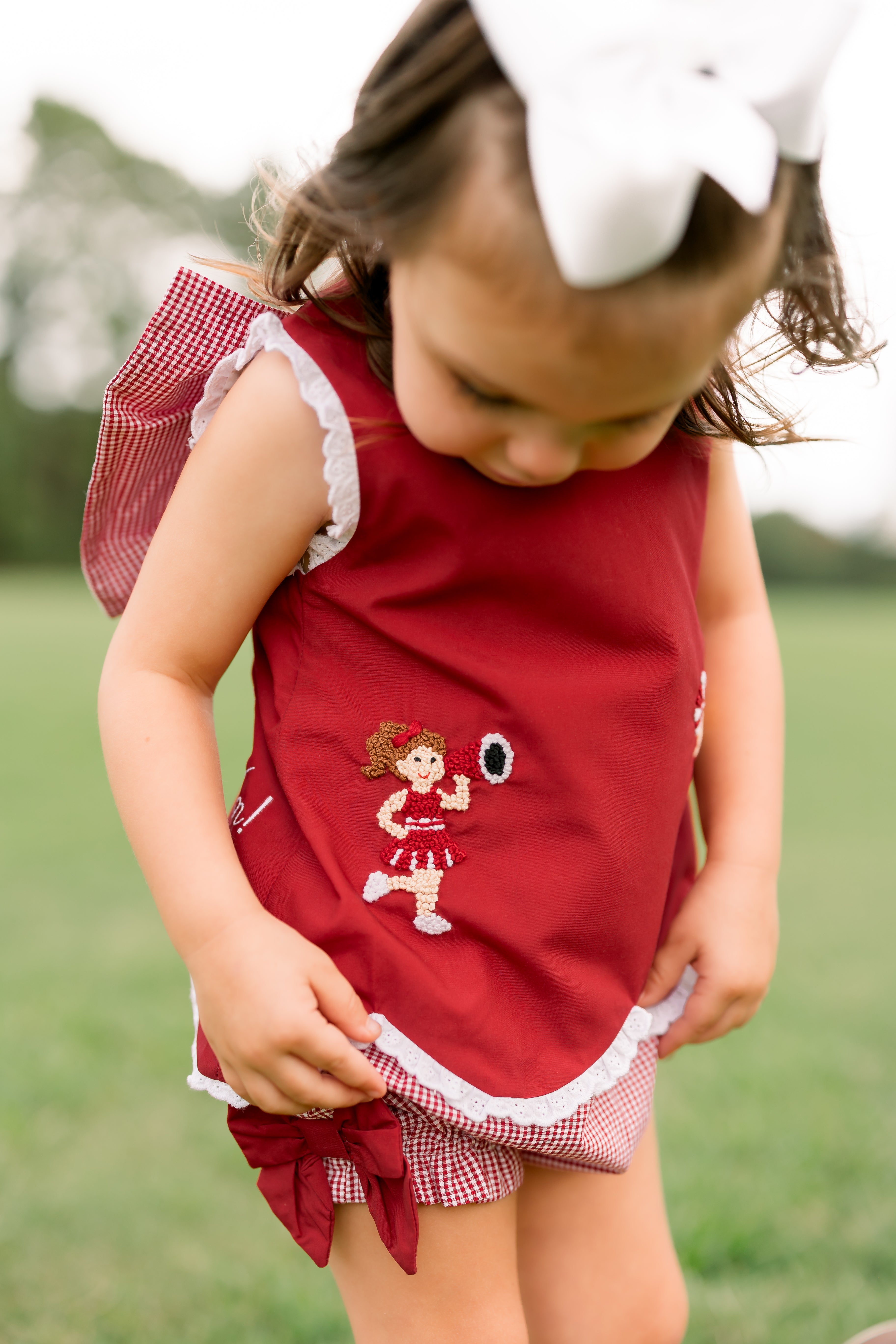 Girls French Knot Go, Fight, Win Bloomer Set