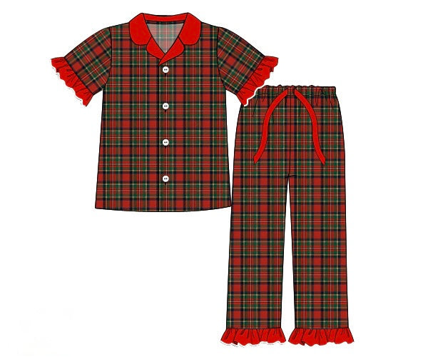 PRE ORDER Women's Vintage Plaid Knit Lounge Pant Set | ETA to LBS: OCTOBER