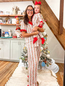 Women's Candy Cane Vines Knit Lounge Pant Set