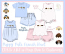 Girls French Knot Puppy Pals Bubble