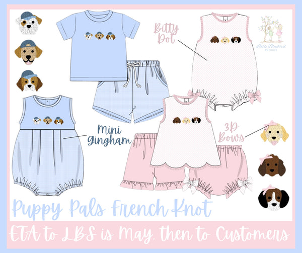 Boys French Knot Puppy Pals Bubble