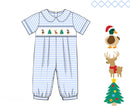 PRE ORDER Boys Smocked Christmas In The Woods Longall | ETA to LBS: OCTOBER